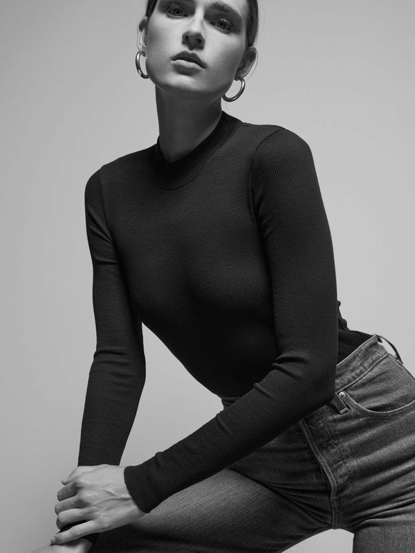 Nation LTD Gina Long Sleeve | Black + White