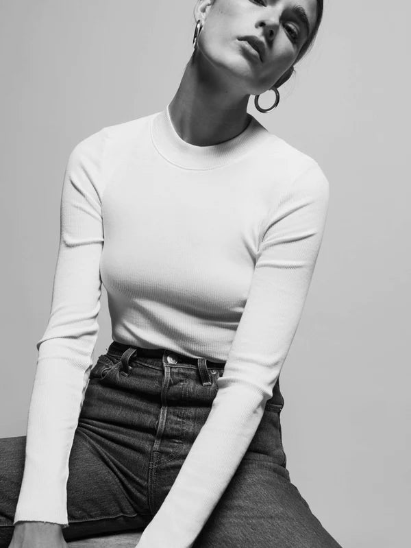 Nation LTD Gina Long Sleeve | Black + White