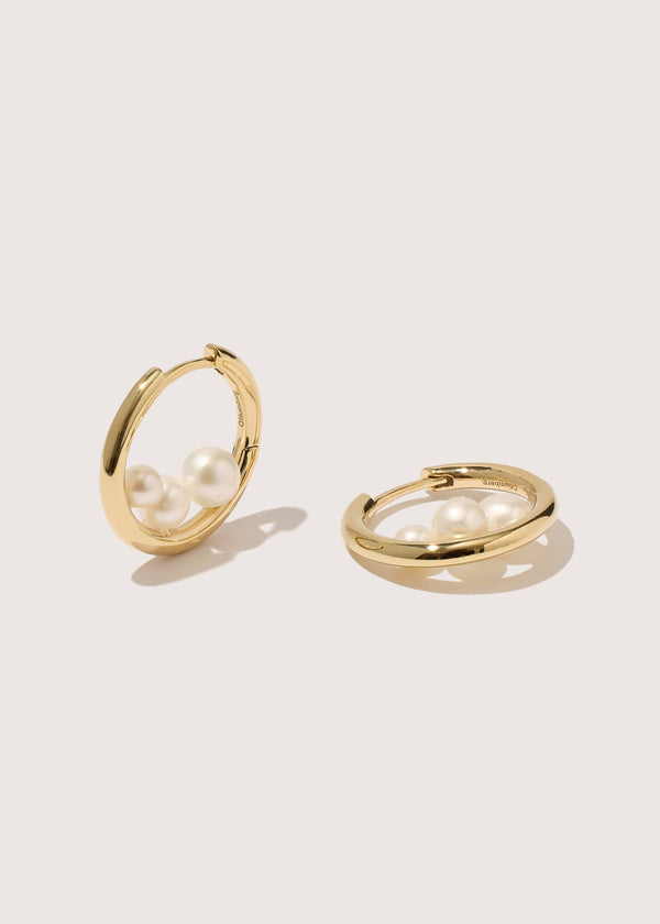 Otiumberg Trio Pearl Hoops