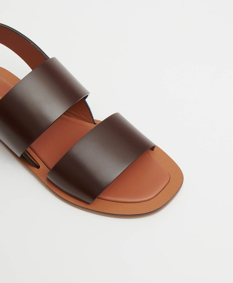 Mansur Gavriel Double Strap Sandal Chocolate