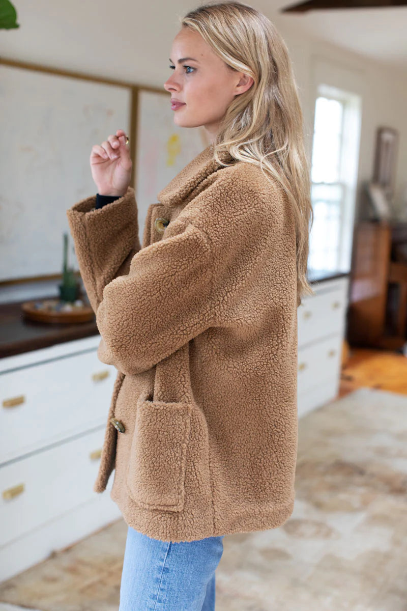 Emerson Fry Short Teddy Coat in Camel – Mabel and Moss
