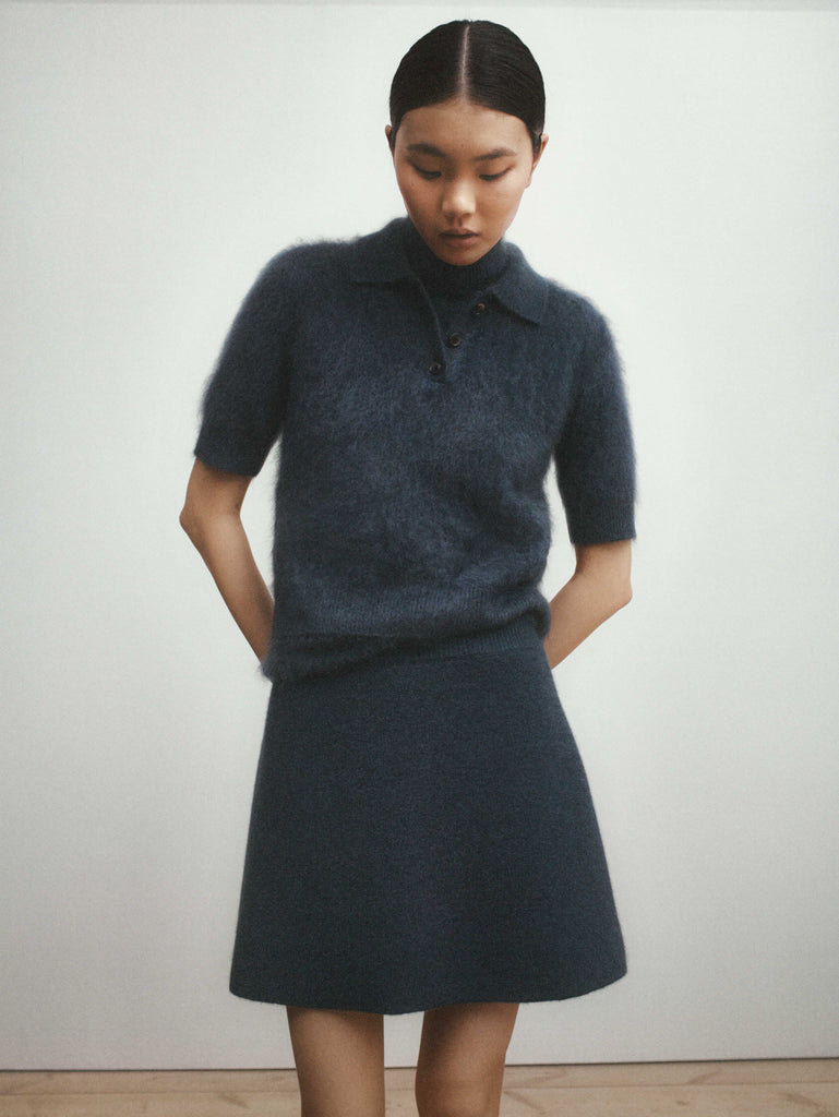 Lisa Yang Carolyn Brushed Cashmere Sweater in Graphite