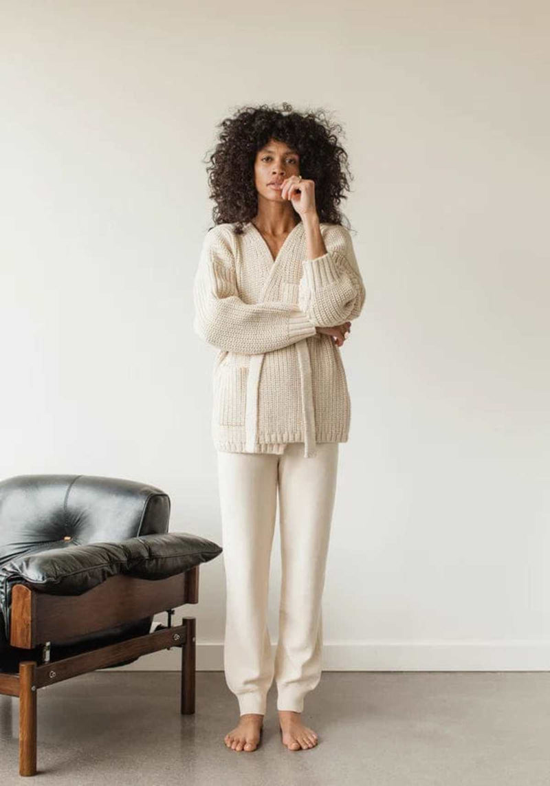 First Rite Sweater Coat in Undyed Ivory