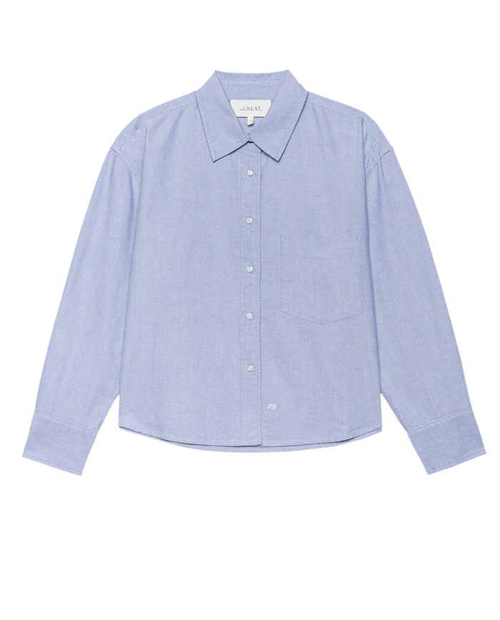 【2枚セット】 Oxford Cropped Shirt The Great Oxford Cropped Shirt - Blue and White – Mabel and Moss