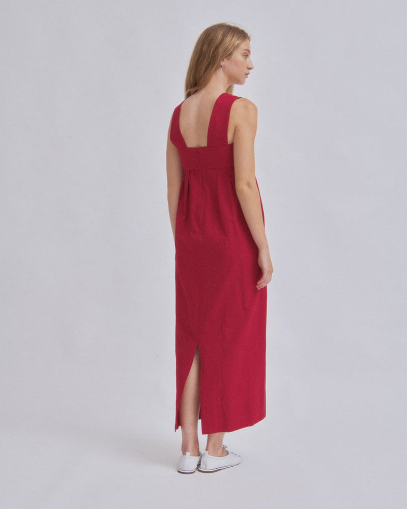 Sayaka Davis Thick Strap Dress in Cherry