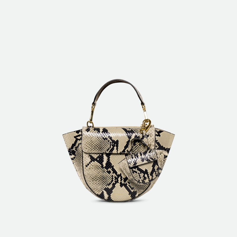Wandler Hortensia Bag Mini black/white python