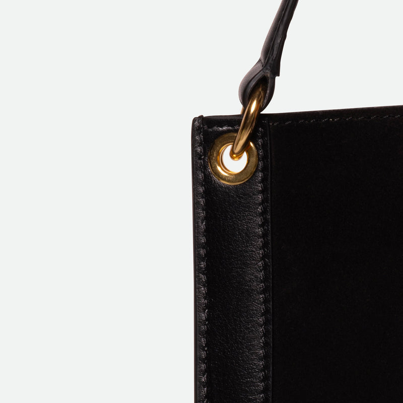 Wandler Penny Tote Black Suede / Black