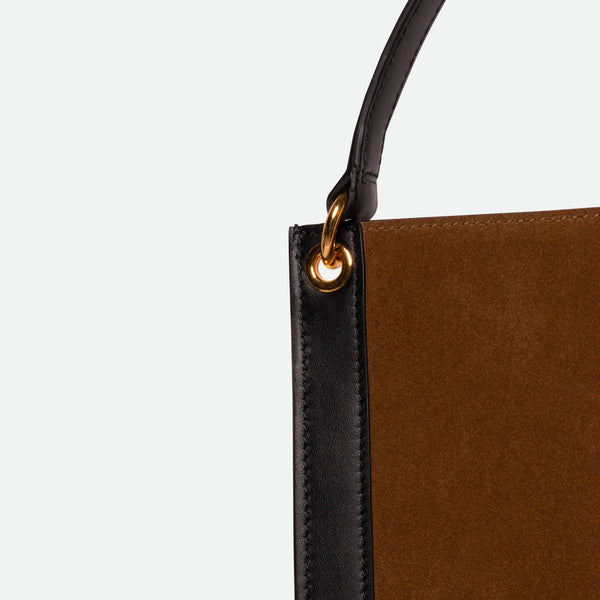 Wandler Penny Tote Tabbaco Suede / Black