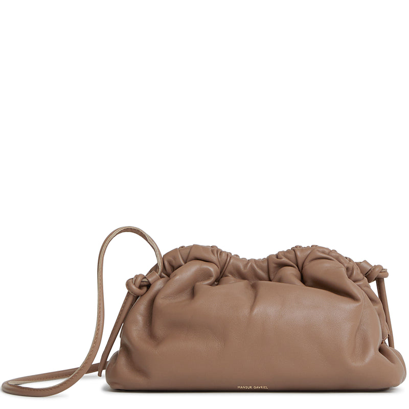 Mansur Gavriel Mini Cloud Clutch in Biscotto