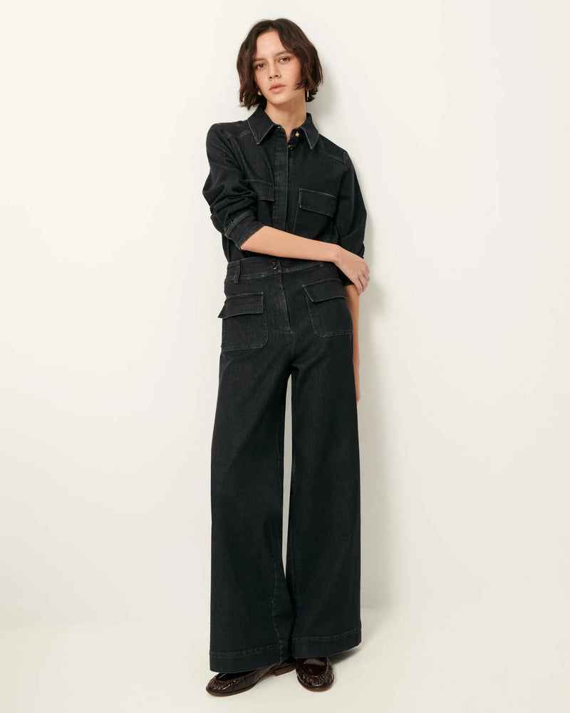 Sessun Manhattan Pants in Denim Black