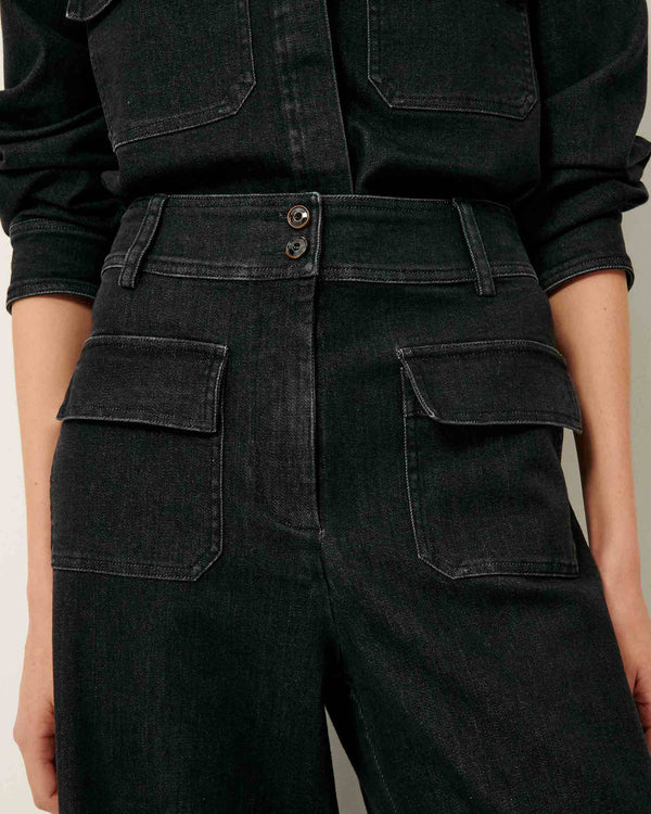 Sessun Manhattan Pants in Denim Black