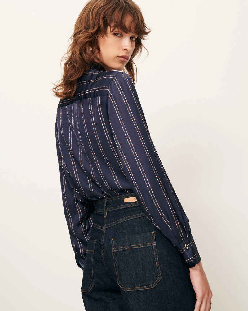 Sessun Britjet Shirt in NavyPlumikat