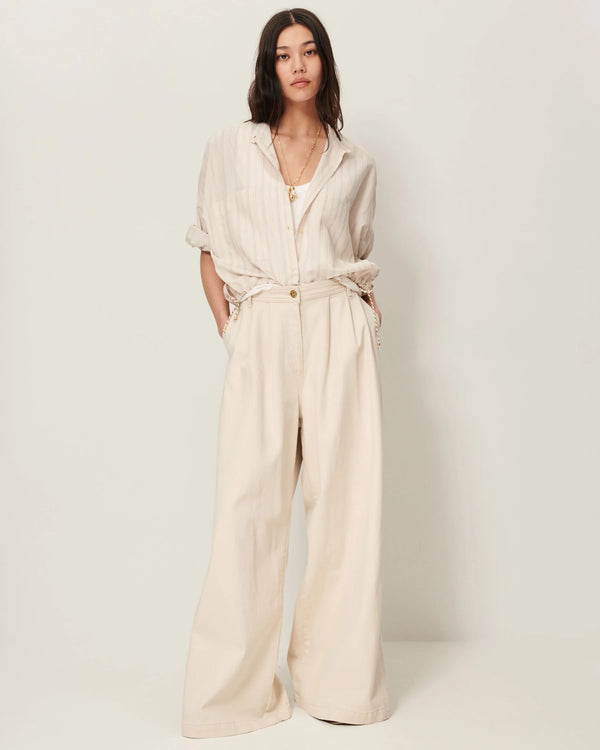 Sessun Cadaques Shirt in Milkyblack