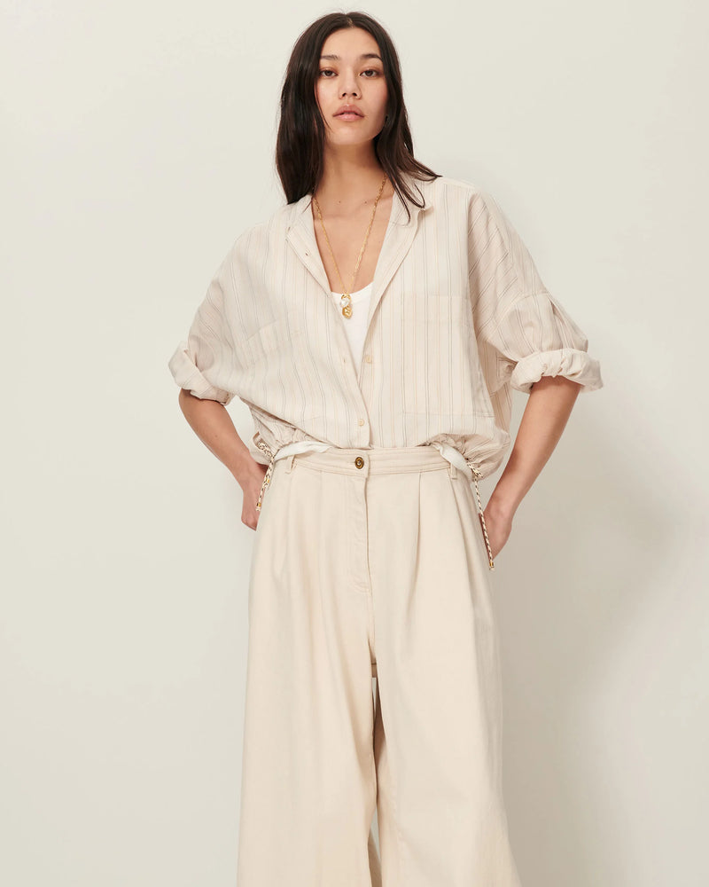 Sessun Cadaques Shirt in Milkyblack