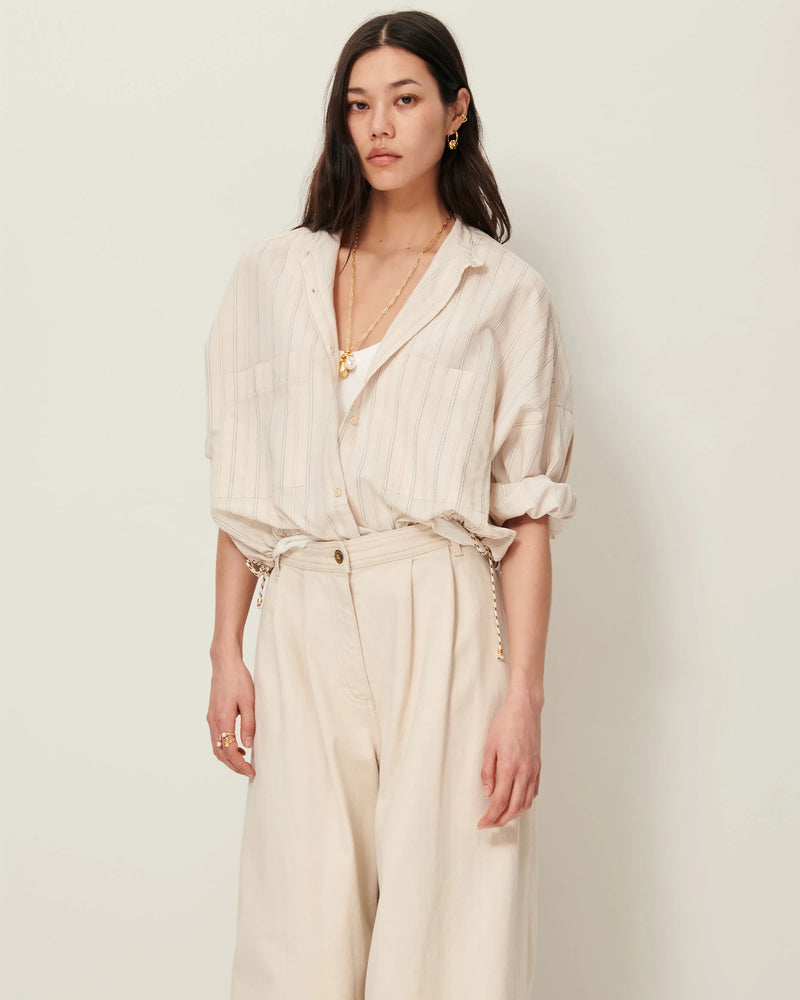 Sessun Cadaques Shirt in Milkyblack