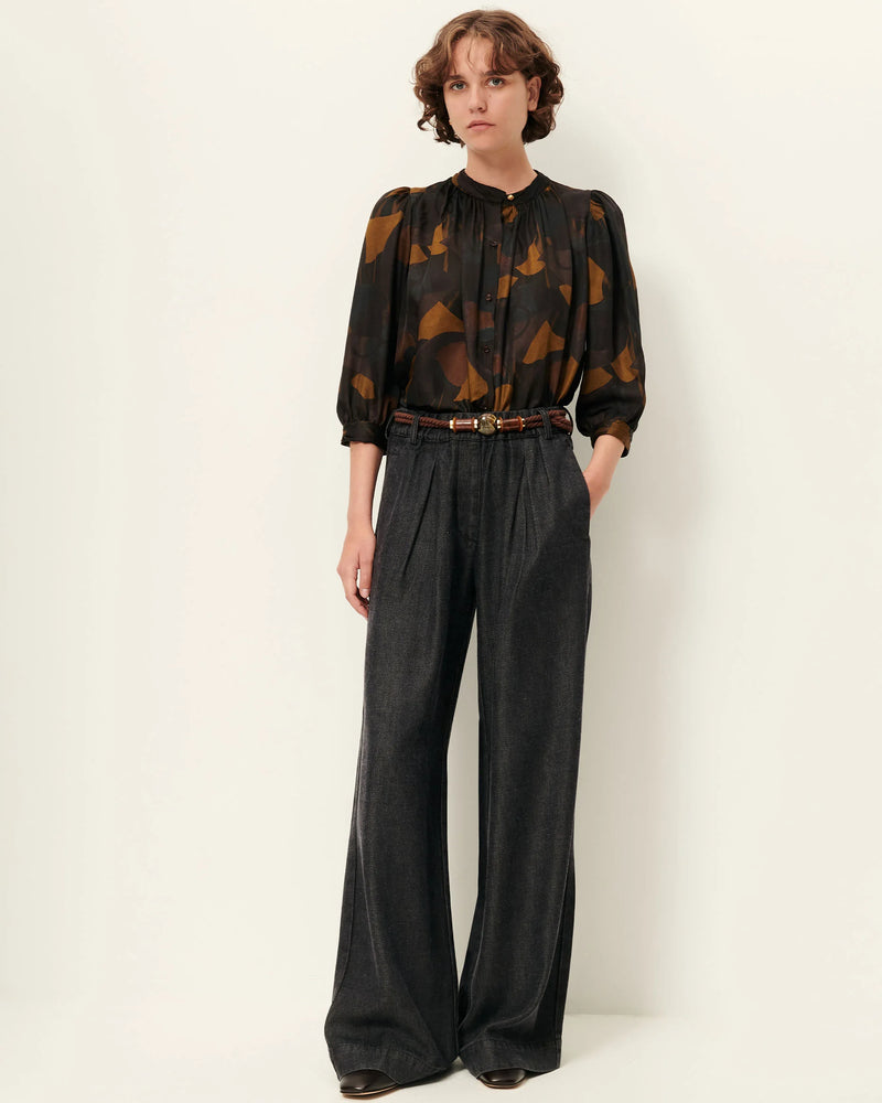 Sessun Lylist Blouse in Moss Utami