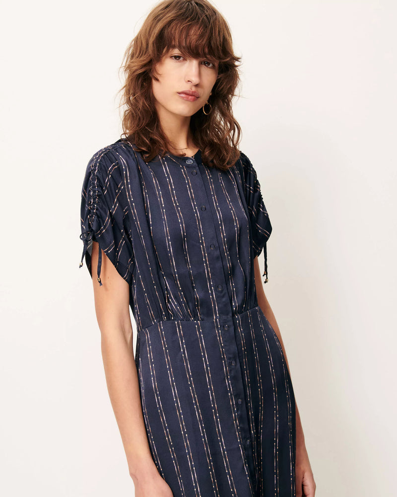 Sessun Nolong Midi Dress in Navy / Plumikat