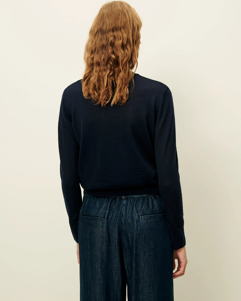 Sessun Teshima Knit Sweater in Navy