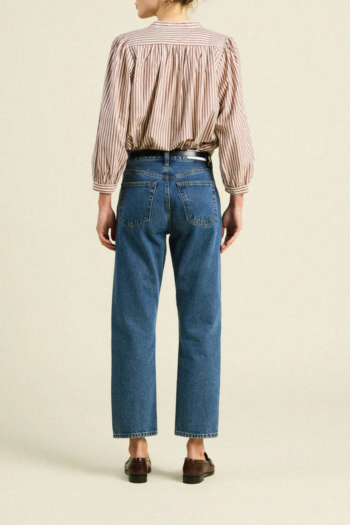 Trovata Clara Blouse in Burgundy Stripe
