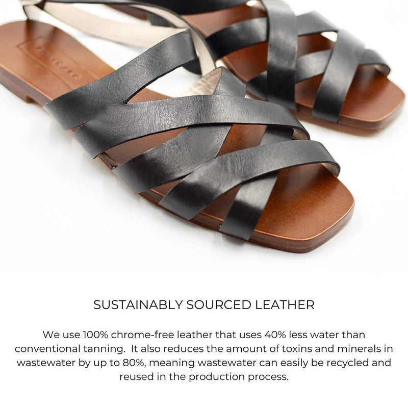 Either Or Criss Cross Sandal | Black