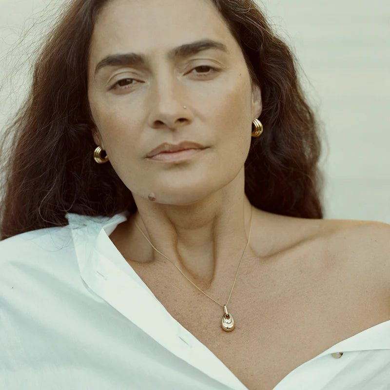 Otiumberg Ellipse Necklace in 14 kt Gold Vermeil