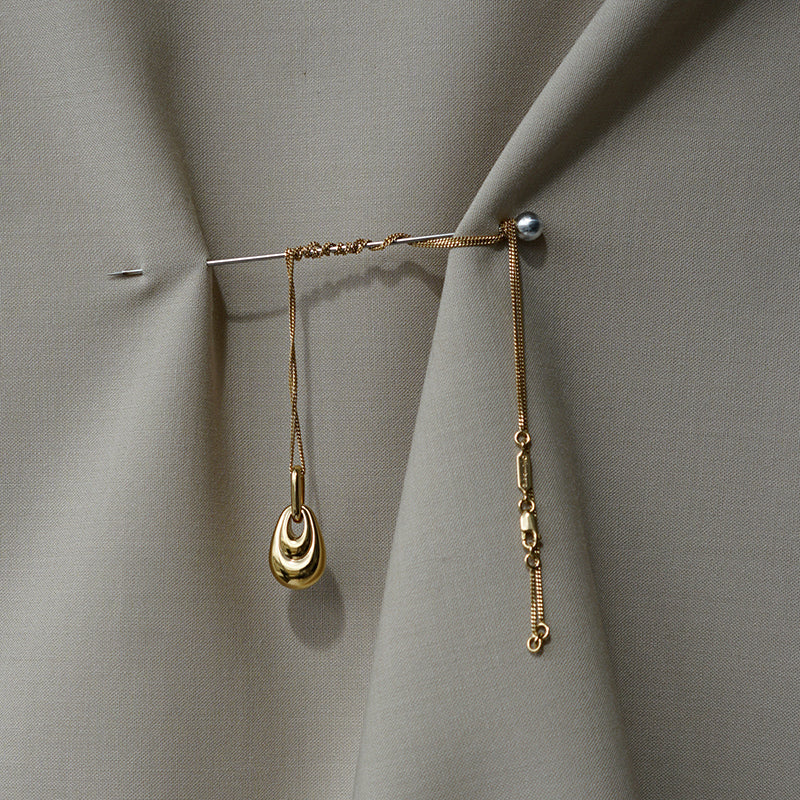 Otiumberg Ellipse Necklace in 14 kt Gold Vermeil