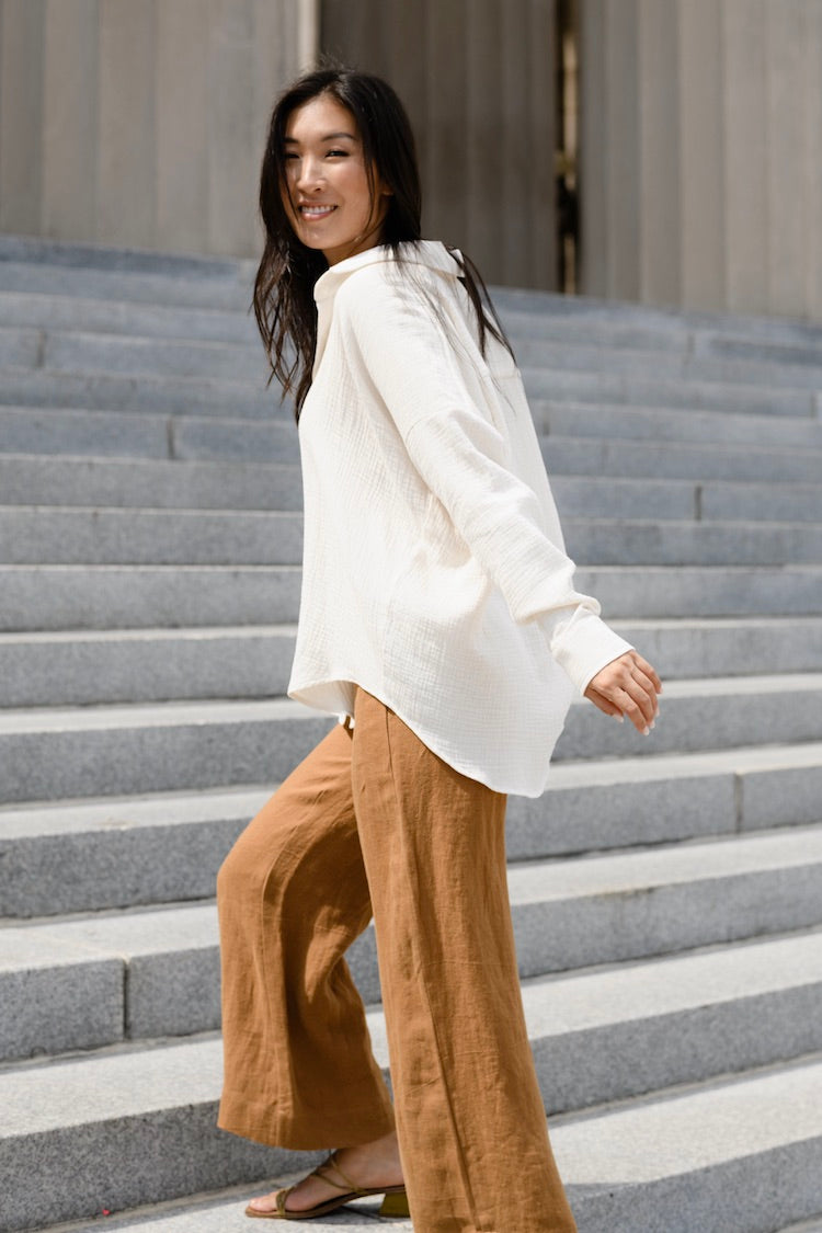 Natalie Busby Good Days Wide Leg Pant | Caramel