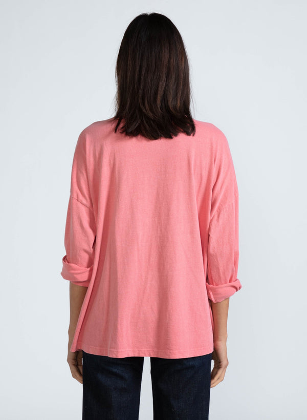 ASKK NY Relaxed Henley Washed Pink
