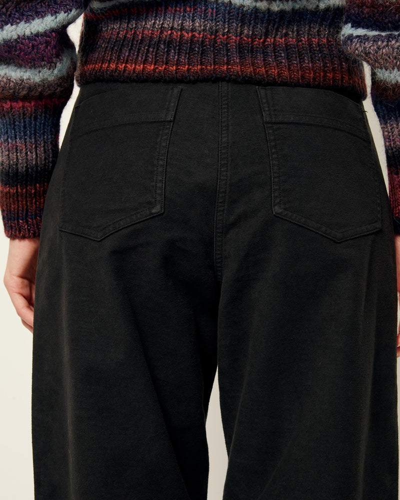 Hudpeach Semi-Wide Leg Pants in Black