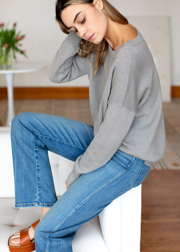 Emerson Fry Carolyn Sweater in Stone Organic