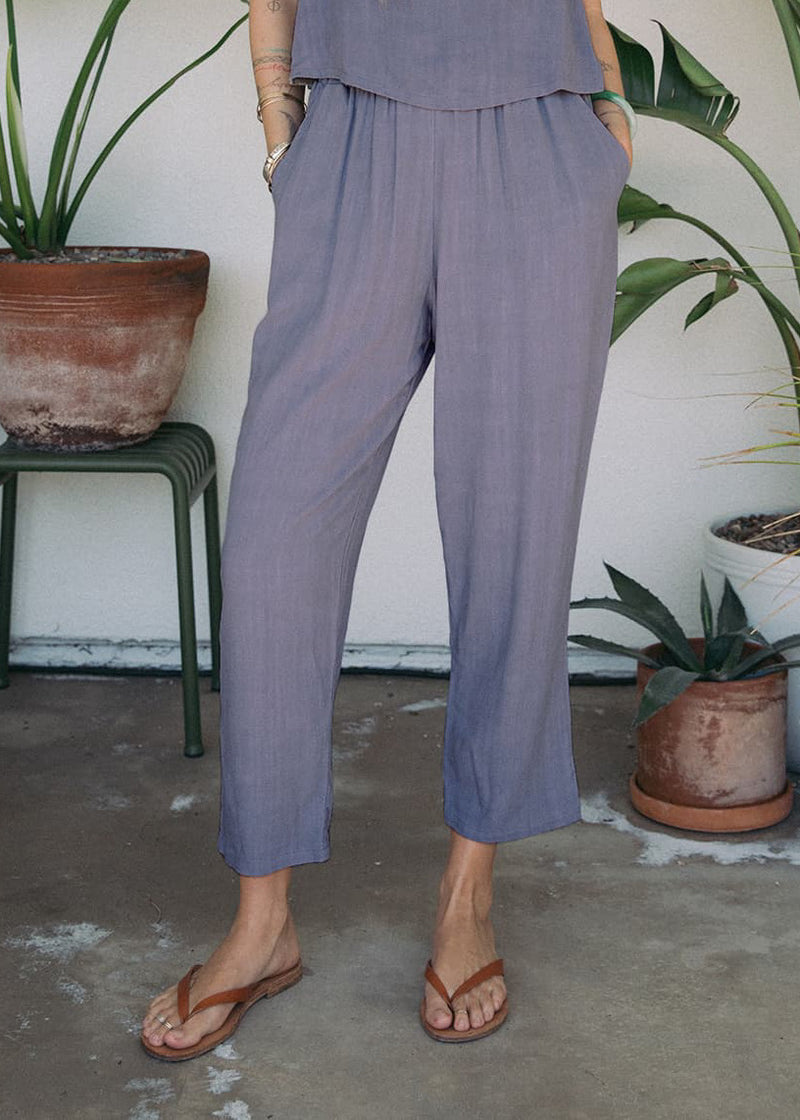 Rachel Pally Linen Jules Pant in Fog