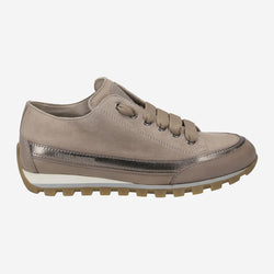 Candice Cooper Janis Low Sneaker Strip Taupe Gold Metallic