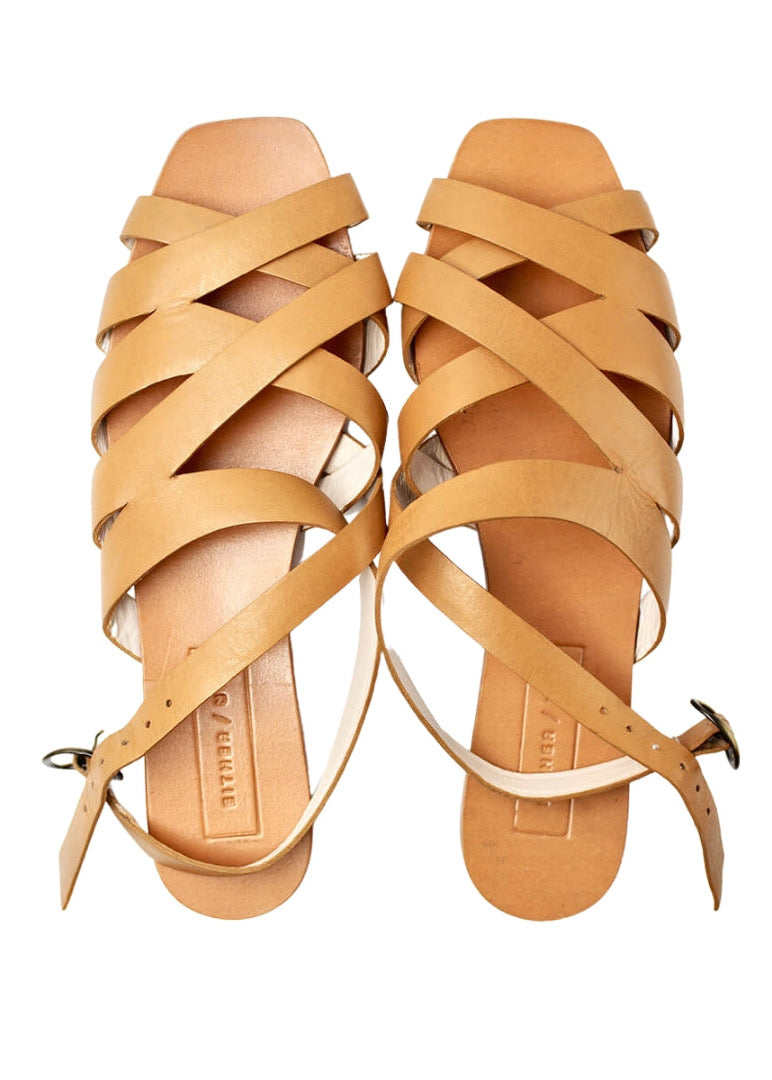 Either Or Criss Cross Sandals | Cognac