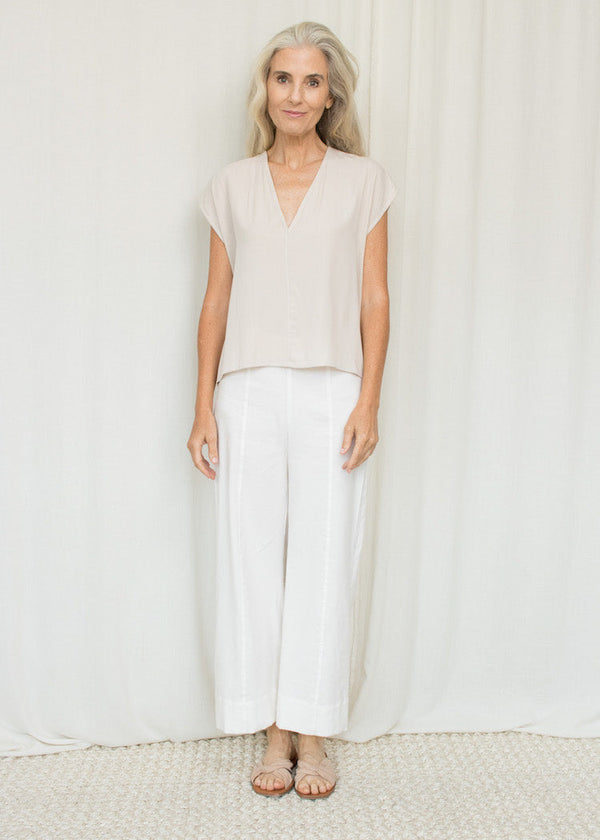 Natalie Busby Box Top in Oyster