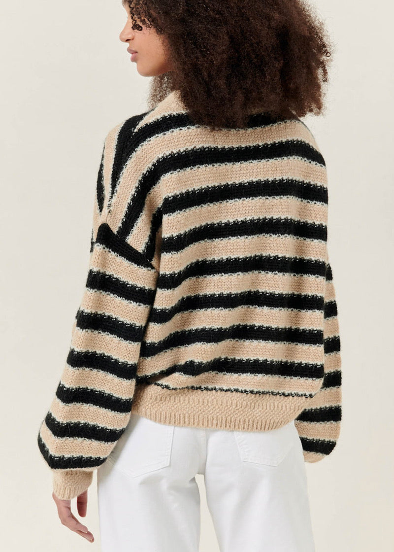 Sessun Ness Stripe Long Sleeve Sweater