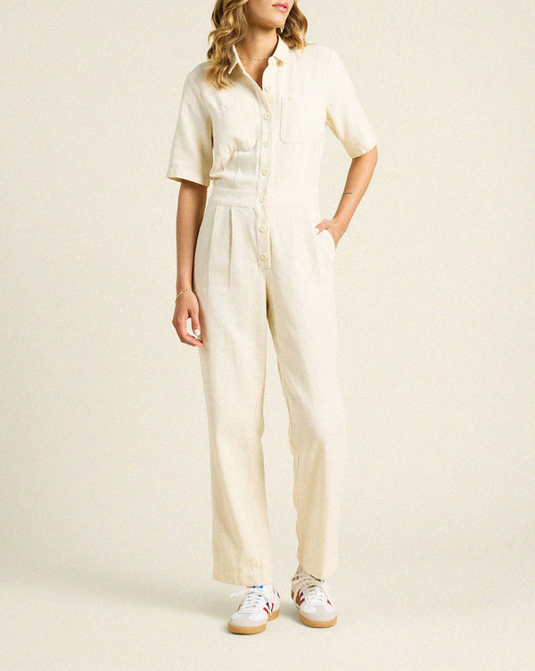 Trovata Audra Jumpsuit Ivory Twill