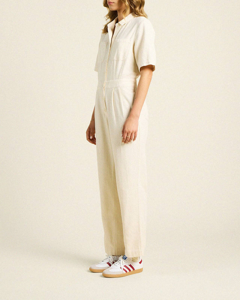 Trovata Audra Jumpsuit Ivory Twill