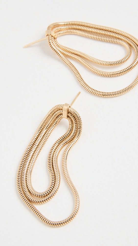 Jennifer Zeuner Julia 2" Earrings in Gold 14k