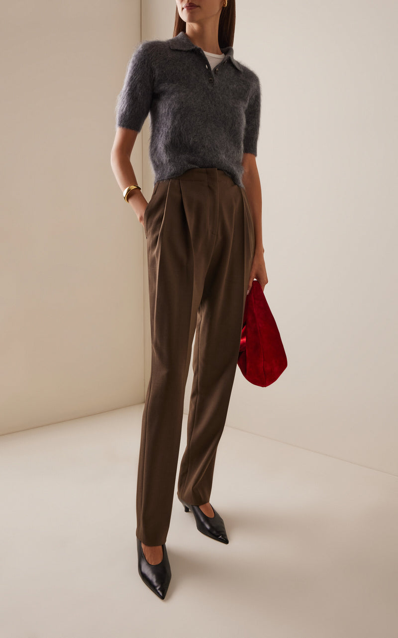 Lisa Yang Carolyn Brushed Cashmere Sweater in Graphite