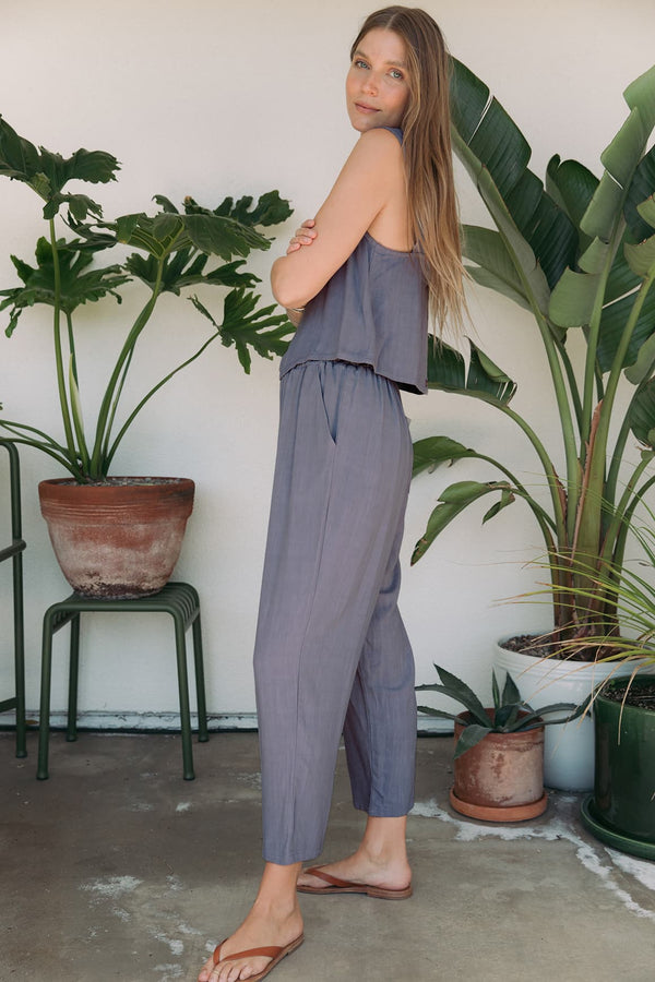 Rachel Pally Linen Jules Pant in Fog