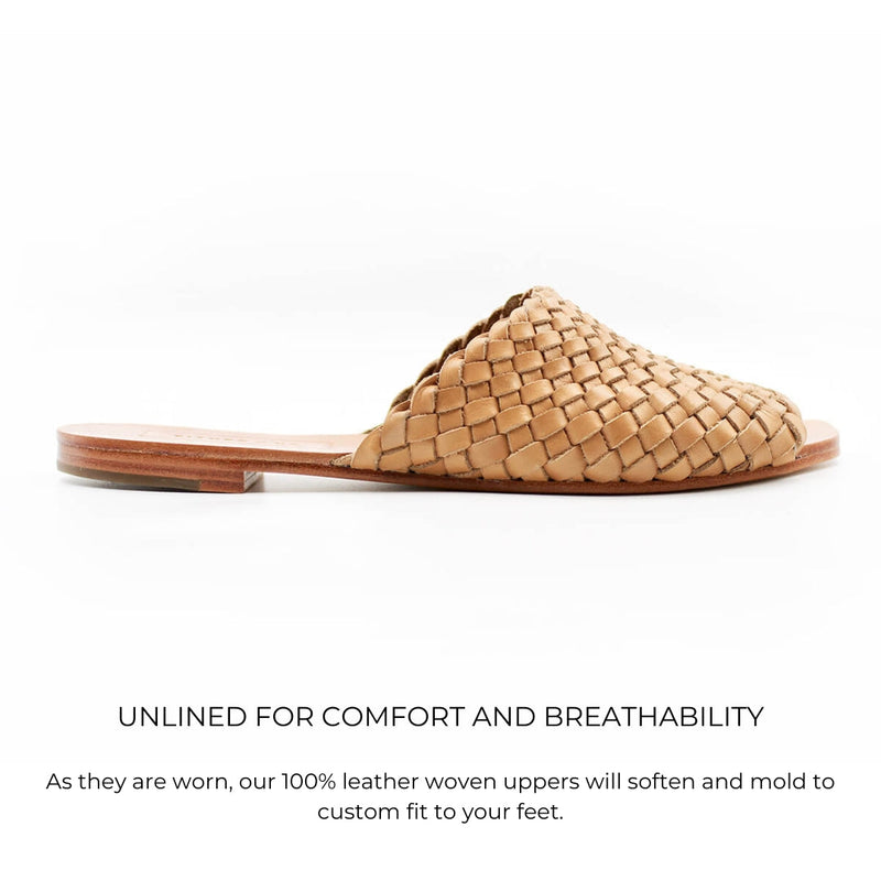 Either Or Miel Woven Slide Mule | Camel