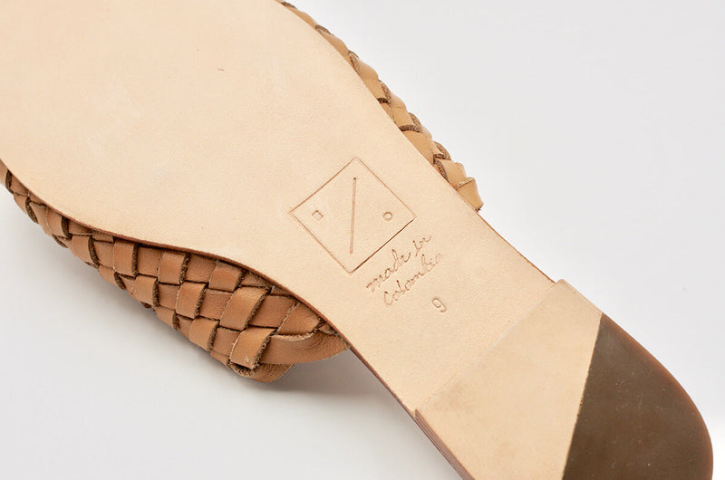 Either Or Miel Woven Slide Mule | Camel