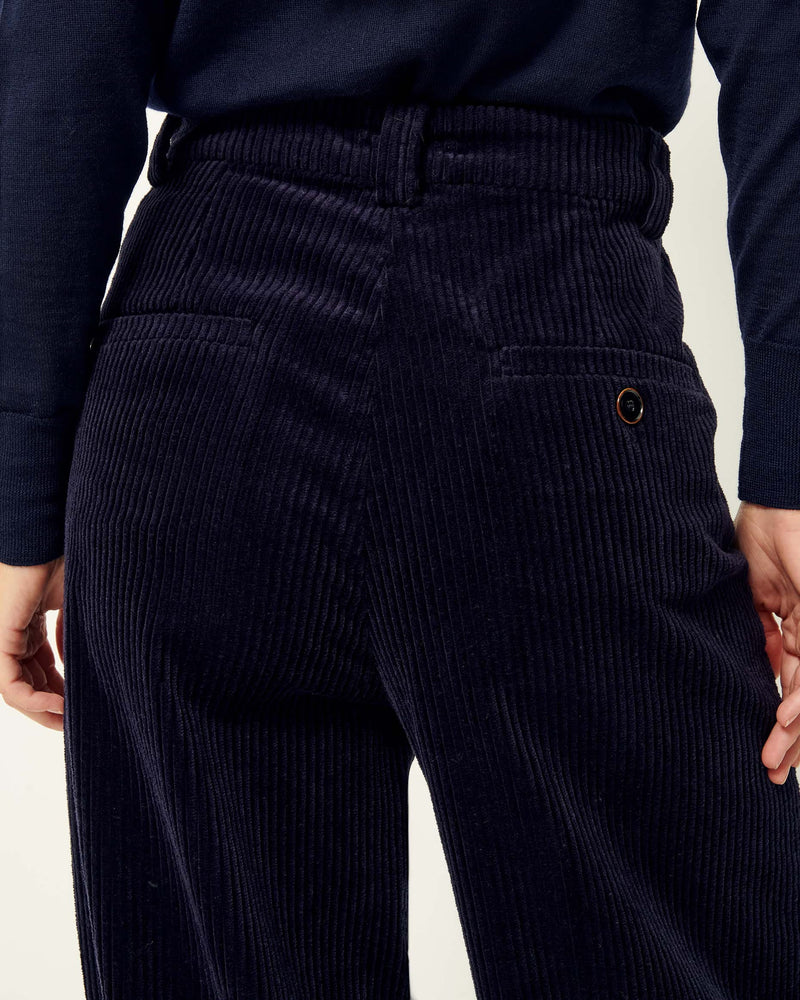 Sessun Corduroy Wide Leg Pants in Navy