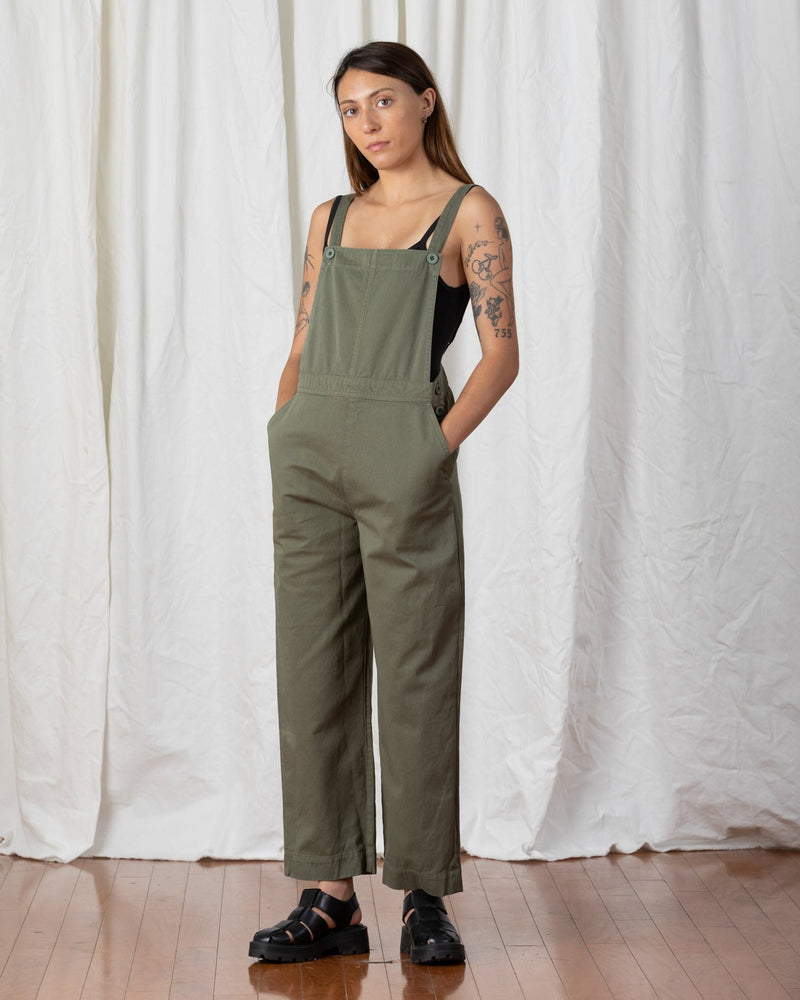 Ali Golden Fitted Overall in Faded Olive