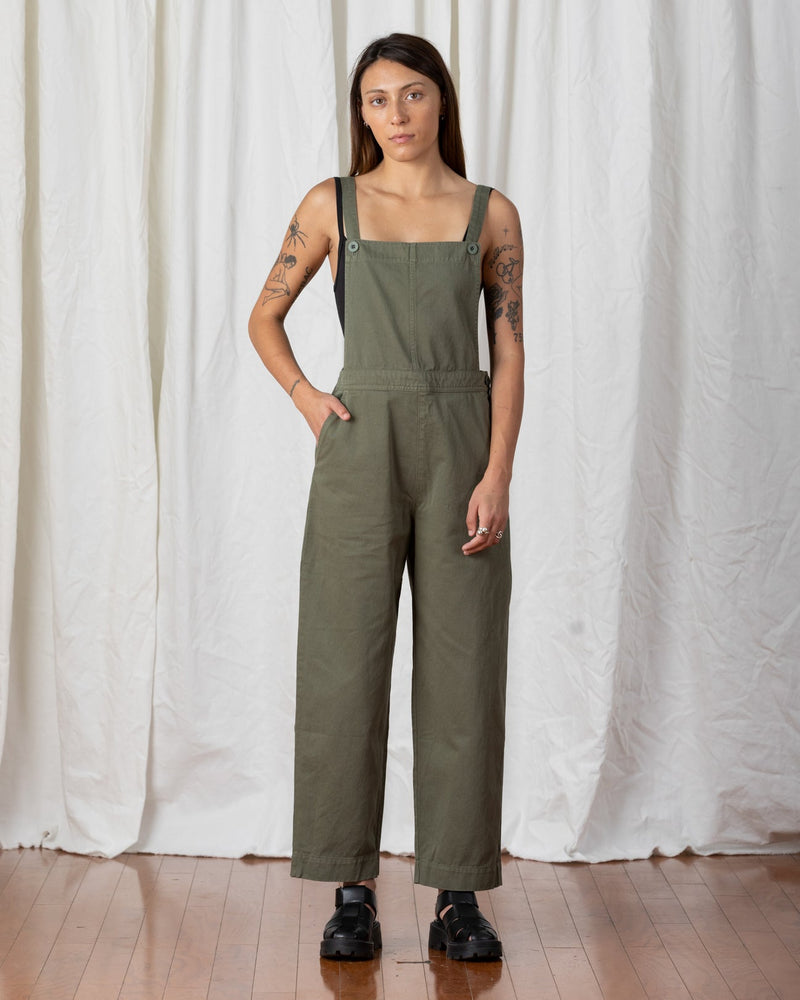 Ali Golden Fitted Overall in Faded Olive