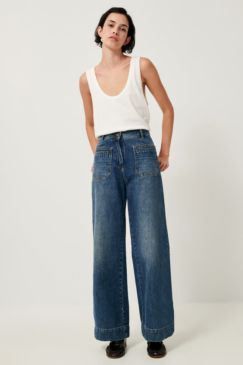 Johnny O High Rise Denim - Vintage Blue