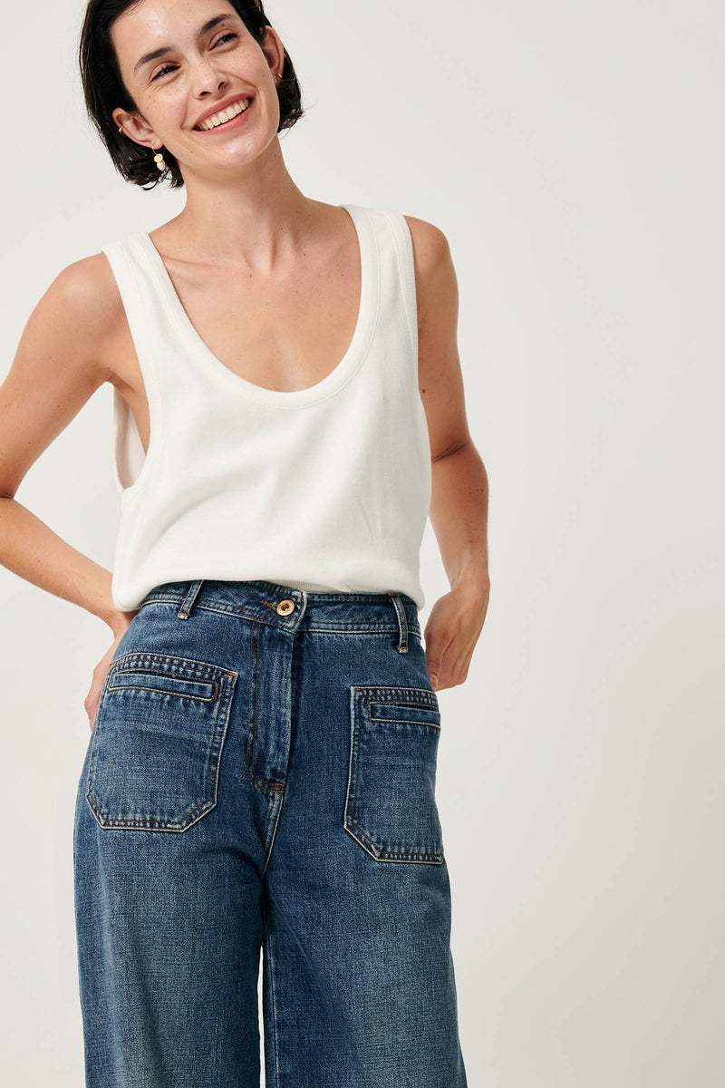 Johnny O High Rise Denim - Vintage Blue