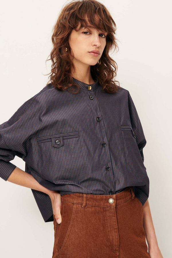 Sessun Orregia Blouse in Bluorca