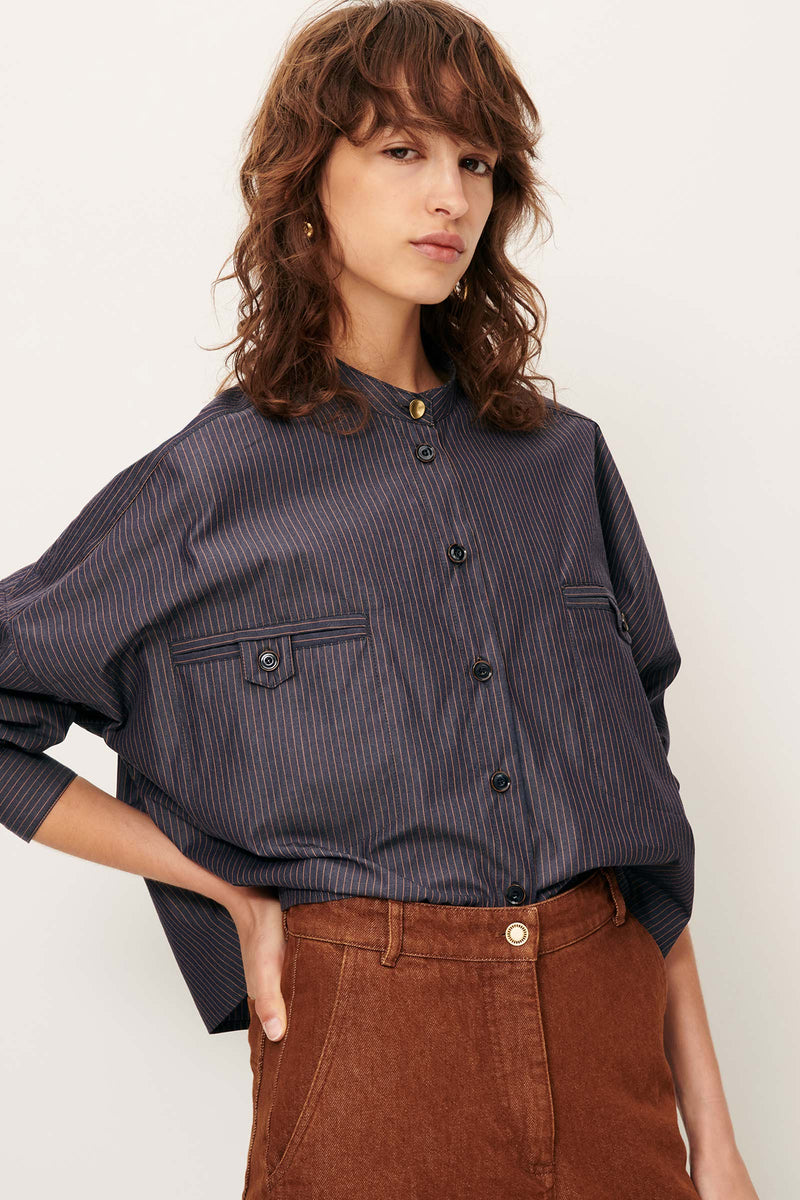 Sessun Orregia Blouse in Bluorca