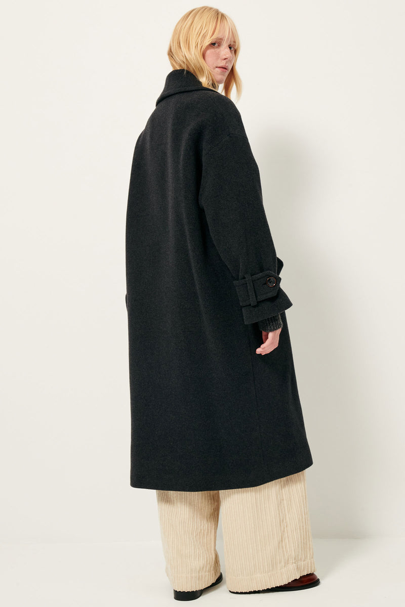 Sessun Mia Coat in Charcoal / Carbonella